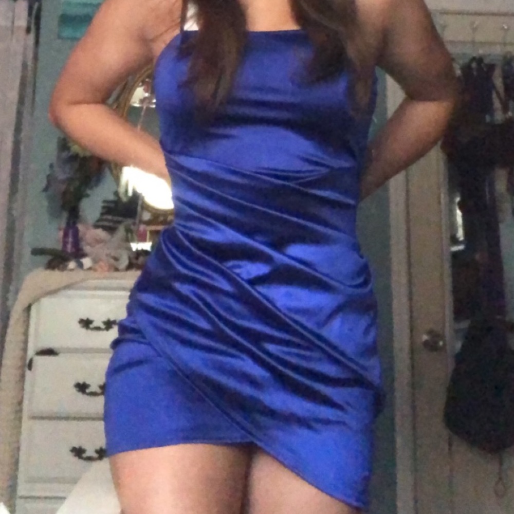 Blue mini dress